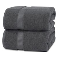 UTOPIA TOWELS - JUMBO, 2 UNIDADES, TOALLA EXTRAGRANDE 100% ALGODÓN HILADO